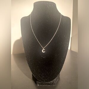 Sterling Silver C Initial Necklace
